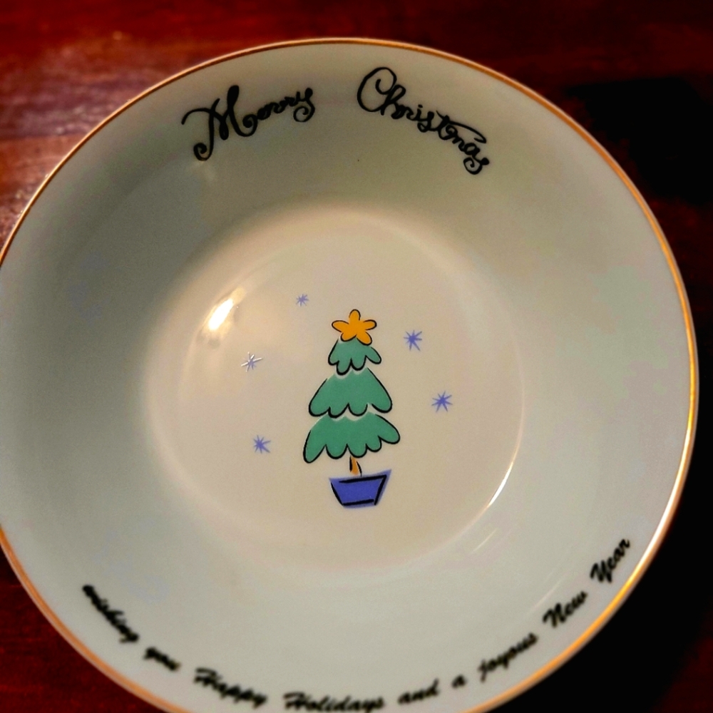 Christmas Tree Decorative ceramic bowl